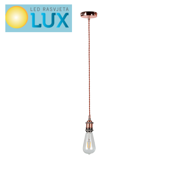 ROLIAS 1RAB VISILICA 1XE27 CRNA ANTIKNI MJED