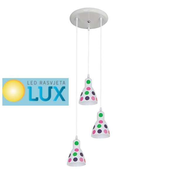 STOD VISILICA 3XE27 RAZNOBOJNO