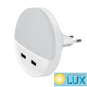 LED NOĆNA LAMPA SA 2 puta USB 0.5W 4000K