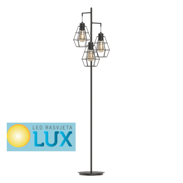 NICO STAJAĆA PODNA SVJETILJKA 3XE27 CRNA MAT