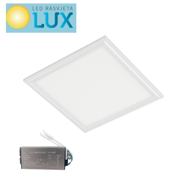 LED PANEL 48W 595X595MM IP54 SA PANIK MODULOM