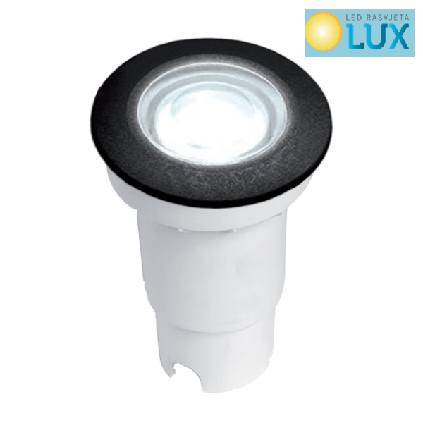 ALDO LED VANJSKA PODNA UGRADBENA SVJETILJKA 1.7W 4000K IP67 CRNA