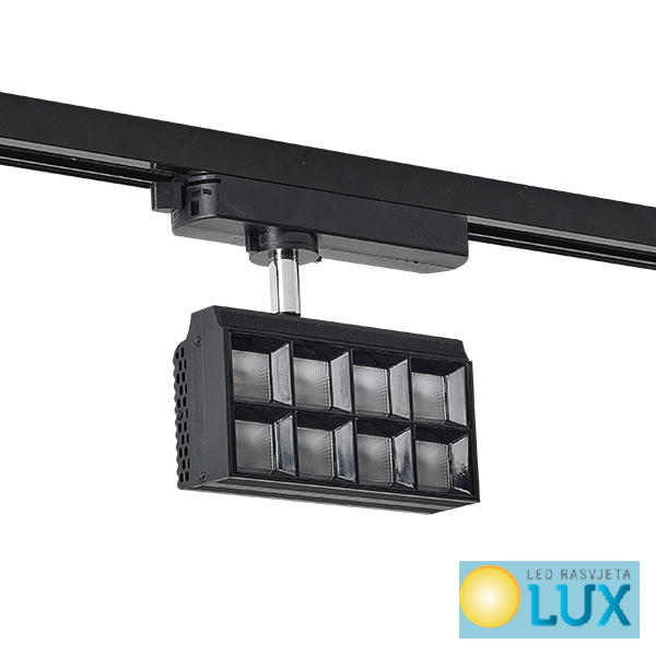 LPFLD TRAČNI REFLEKTOR 2 LINIJE 20W 30st CRNI