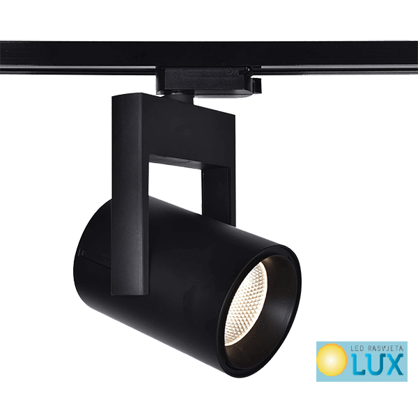 LFTL25 COB TRAČNI REFLEKTOR 25W 6000K 38° CRNI