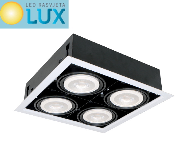 LED ACCENT UGRADBENA SVJETILJKA LQUAD412 12W 4XE27 2700K TAMNO SIVA