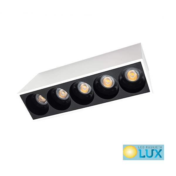 LINEARNA UGRADBENA SVJETILJKA LEL-14 10W 3000K CRNO BIJELA