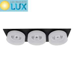 LSA-045-3 TROSTRUKA KVADRATNA UGRADNA CRNO BIJELA
