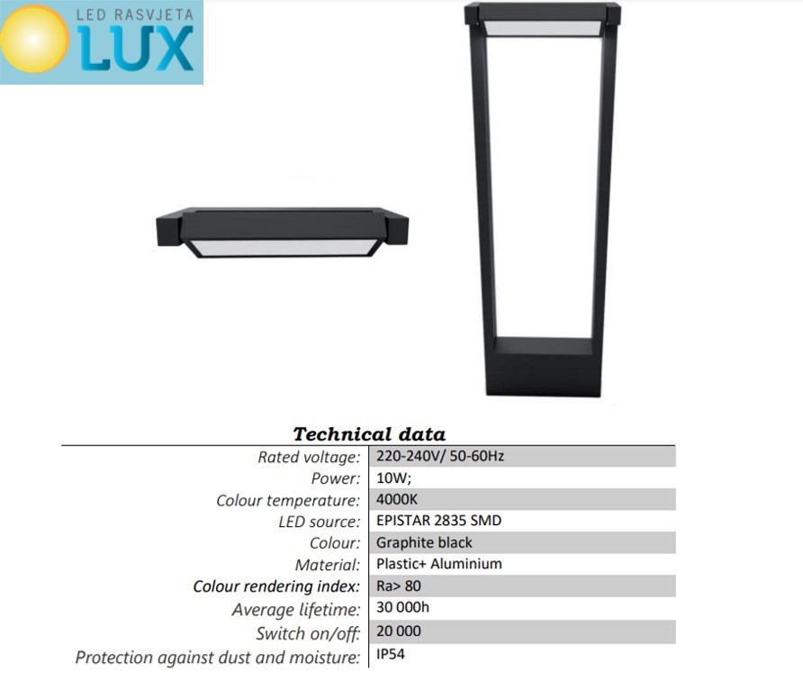 VRTNA LED SVJETILJKA GRFL96506 W 10W