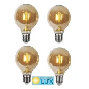 Set od 4 LED žarulja E27 G80 0,23W 2500K 24VDC