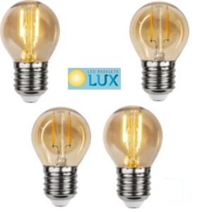 Set od 4 LED žarulje E27 G45 0,23W 2500K 24VDC