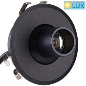 LED CABINET LIGHT 12V 1W 4000K D39MM BLACK