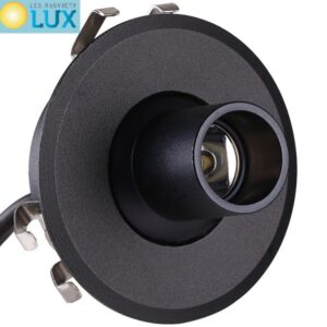 LED RASVJETA ZA ORMARIĆ 12V 1W 3000K D39MM CRNA