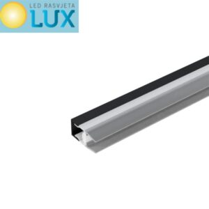 PROFIL ZA STAKLENU POLICU 2.5 M CRNI