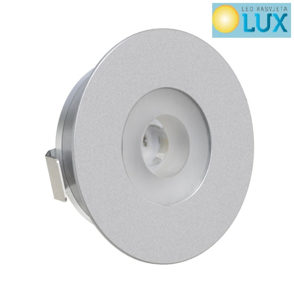 LED RASVJETA ZA ORMARIĆ 12V 1.2W 4000K D36MM SREBRNI