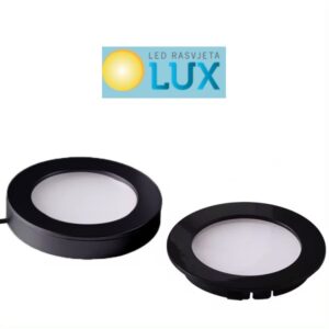 LED SVJETLO 12V 1.8W 3000K D65MM CRNA.