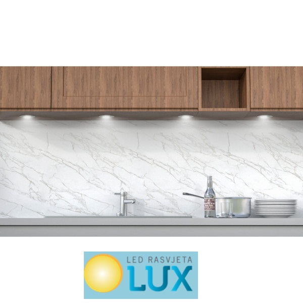 PRIMJER UGRADNA LED RASVJETA 12V 2.5W 3000K D28MM CRNA