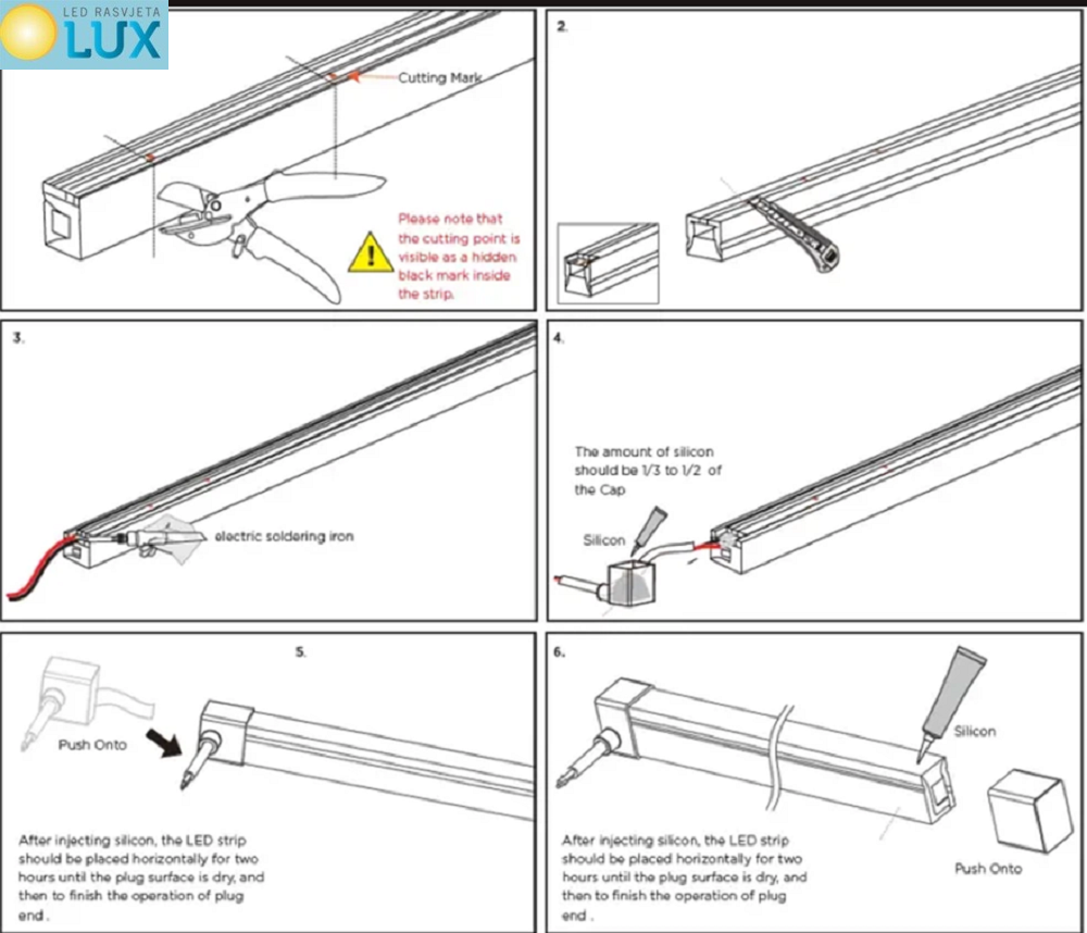 Upute za rezanje i lemljenje neon flexa
