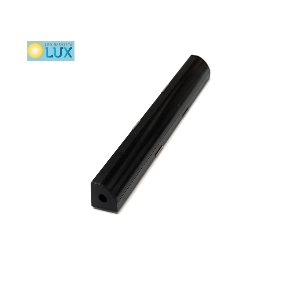 ALU PROFIL KUTNI CRNI 2m za led traku EL-1203
