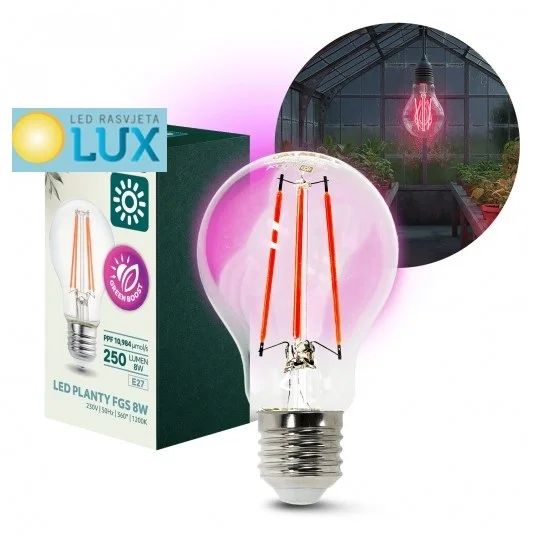 LED ŽARULJA ZA UZGOJ BILJA E27 8W E27 1200K