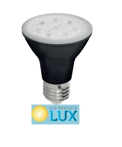 LED ŽARULJA ZA UZGOJ BILJA E27 9W E27 1200K Crna