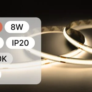 IP20 25m LED TRAKA 24V COB 8W 4000K 8mm
