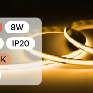 IP20 25m LED TRAKA 24V COB 8W 2700K 8mm