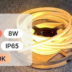 5m LED TRAKA 24V COB 8W 320LED IP65 2700K 70lmW