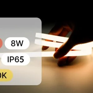5m LED TRAKA 24V COB 8W 320LED IP65 3000K 70lmW