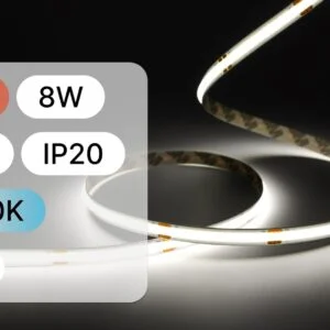 IP20 25m LED TRAKA 24V COB 8W 6000K 8mm